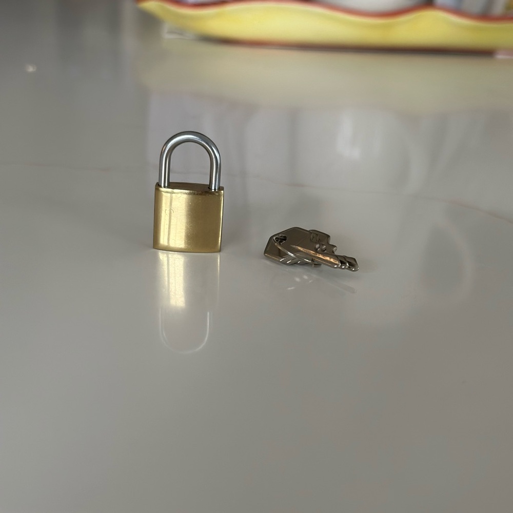 Coach Gold and Silver color Padlock with Keys - Picture 2 of 6